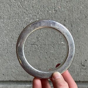 Silver plated/wrapped bangle bracelet
